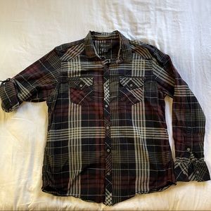 INC casual long sleeve button up